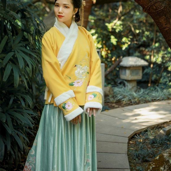 Swan Lake Embroidered Cardigan | Winter Blouse - Picture 7 of 7